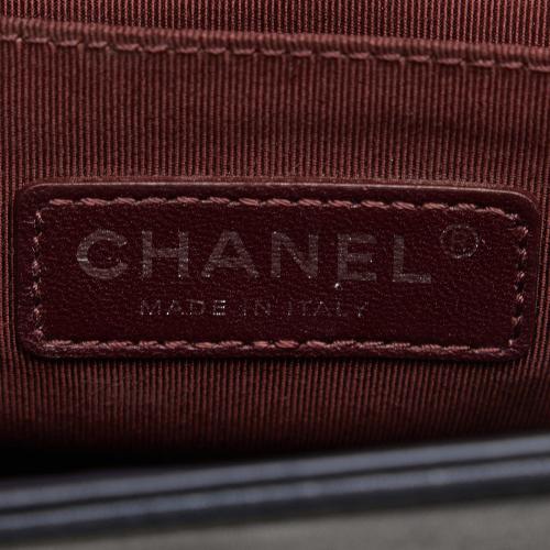 Chanel Medium Woven Lambskin Boy Flap