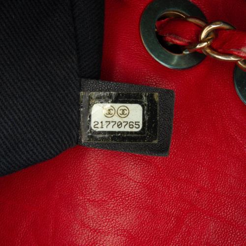 Chanel Medium Wrinkled Calfskin Quilted Chevron Medallion Charm Surpique Flap
