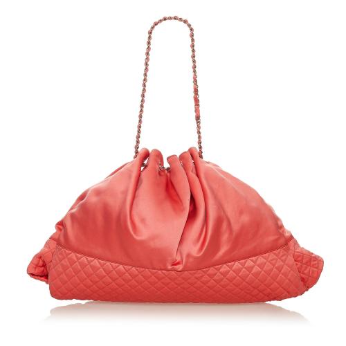 Chanel Melrose Cabas Satin Shoulder Bag