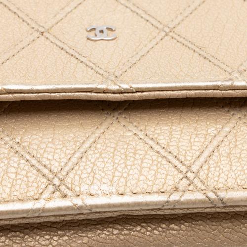 Chanel Metallic Calfskin Diamond Stitch Wallet on Chain Bag - FINAL SALE