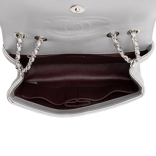 Chanel Metallic Caviar Leather CC Filigree Small Flap Bag