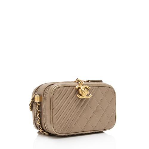 Chanel Metallic Lambskin Coco Camera Mini Shoulder Bag