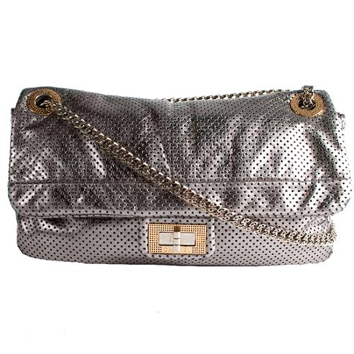 Chanel Metallic Perforated Drill Flap Shoulder Handbag