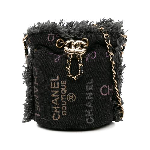 Chanel Mini Denim Mood Bucket with Chain