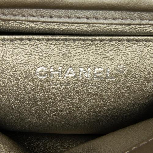 Chanel Mini Embellished Calfskin Chevron Square Envelop Flap
