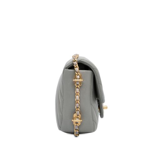 Chanel Mini Rectangular Chevron Lambskin Chain Around Flap