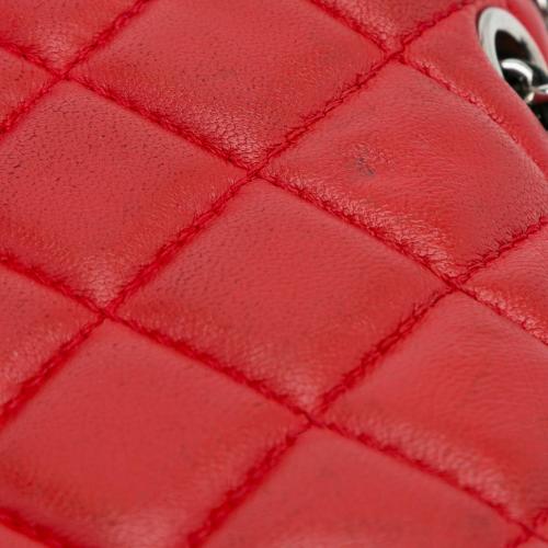 Chanel Red Mini Square Graphic Flap Crossbody Bag