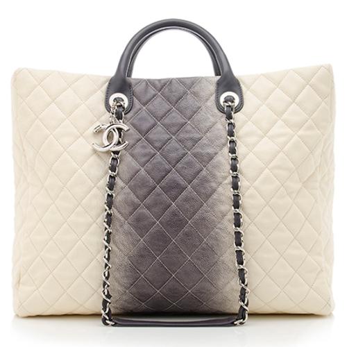 Chanel Caviar Leather Ombre Shopping Tote