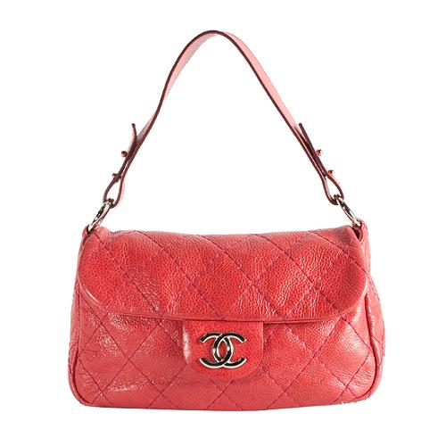 Chanel On the Road Quilted Leather Small Flap Shoulder Bag