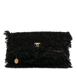 Chanel Paris-Cosmopolite Tweed Fringe Clutch