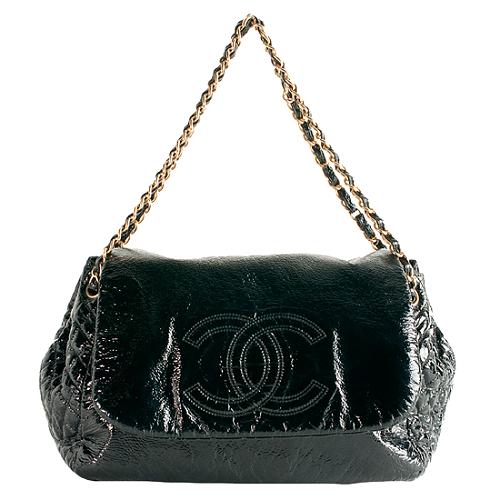 Chanel Patent Accordion Flap Shoulder Handbag