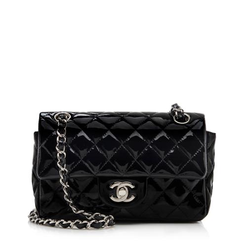 Chanel Patent Leather Classic Mini Flap Shoulder Bag