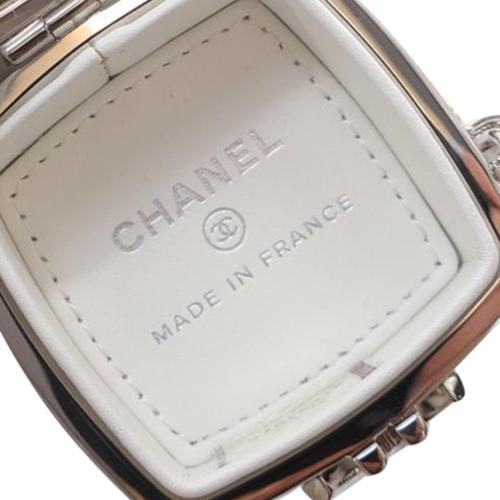 Chanel Patent Goatskin Make-Up Box Clutch With Chain