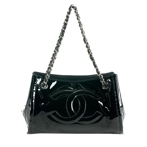 Chanel Patent Leather Accordion Tote