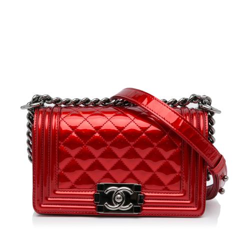 Chanel Patent Leather Boy Bag