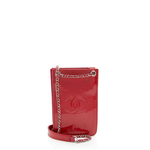 Chanel Patent Leather CC Phone Holder Crossbody Bag
