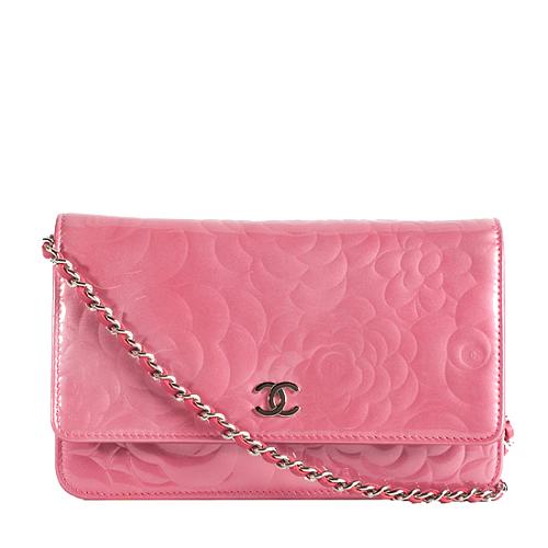 Chanel Patent Leather Camellia WOC Shoulder Bag