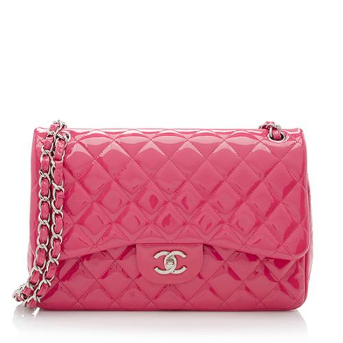 Chanel Patent Leather Classic Jumbo Double Flap Bag