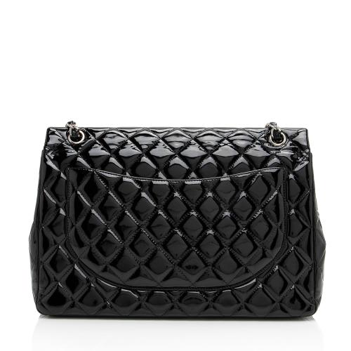Chanel Patent Leather Classic Maxi Double Flap Bag