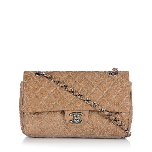 Chanel Patent Leather Classic Medium Double Flap Shoulder Bag