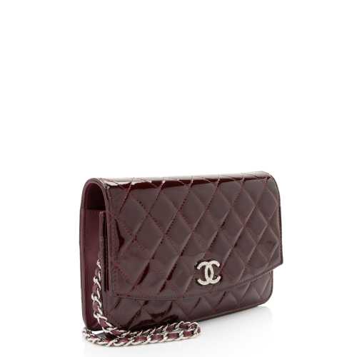 Chanel Patent Leather Classic Wallet on Chain