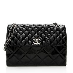 Chanel Patent Leather In The Business Jumbo Single Flap Bag