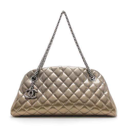 Chanel Patent Leather Just Mademoiselle Bowler Bag