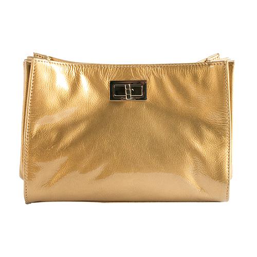 Chanel Patent Leather Mademoiselle Lock Clutch