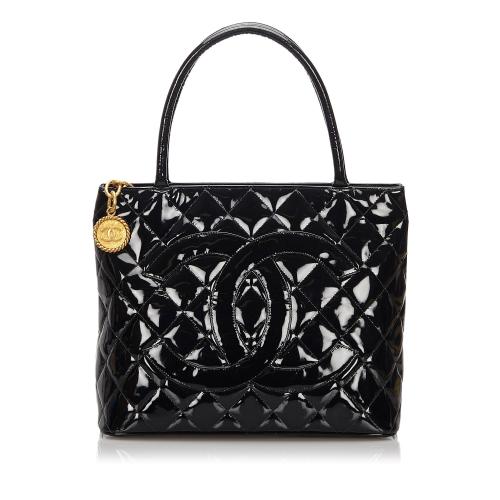 Chanel Patent Leather Medallion Tote