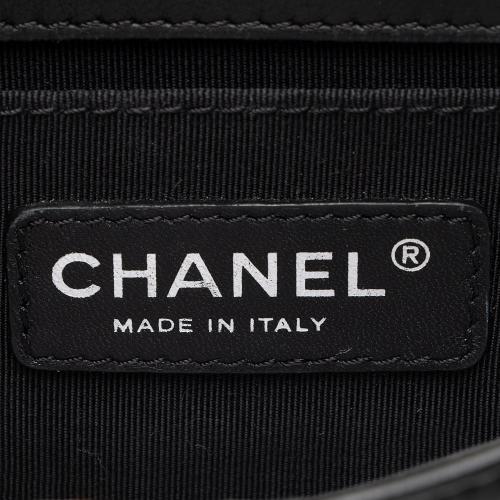 Chanel Patent Leather Striped Plexiglass Brick Boy Mini Flap Bag