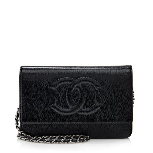 Chanel Patent Leather Timeless CC Wallet on Chain