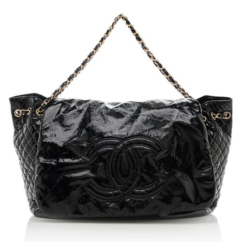 Chanel Patent Vinyl Rock and Chain Large Tote