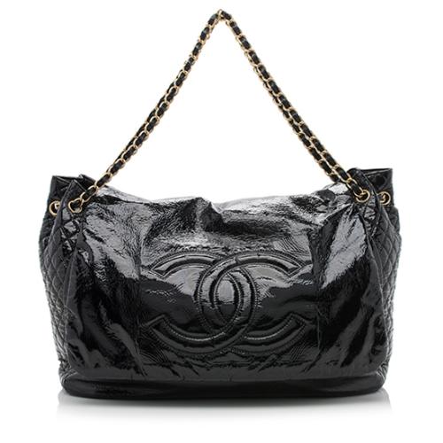 Chanel Patent Vinyl Rock and Chain XL Tote 