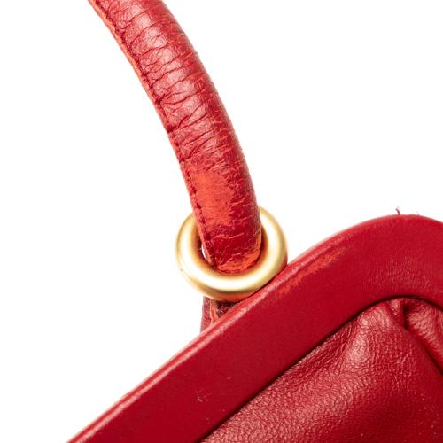 Chanel Perforated Bow Frame Handbag