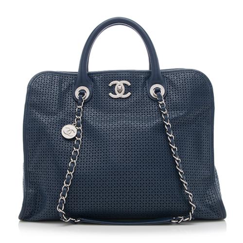 Chanel Calfskin Perforated Up In The Air Large Tote