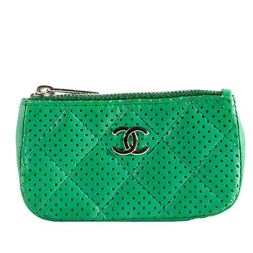 Chanel Perforated Leather Coin Wallet