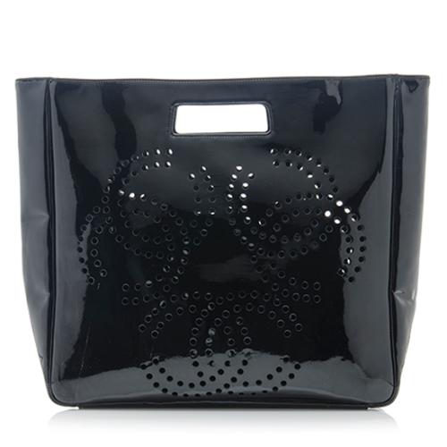 Chanel Patent Leather Perforated Tote