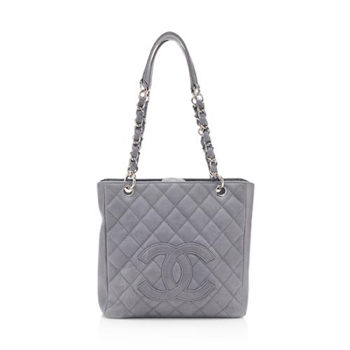 Chanel Washed Caviar Leather Petite Shopping Tote