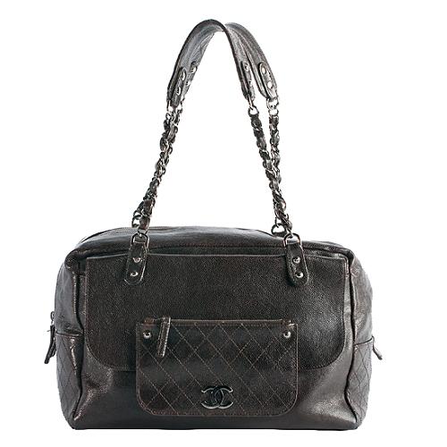Chanel Pocket in the City Large Carryall Satchel Handbag