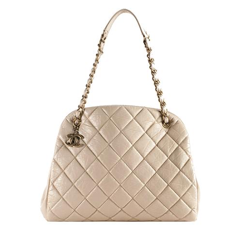 Chanel Pre-Fall 2012 Quilted Leather Just Mademoiselle Framed Satchel Handbag