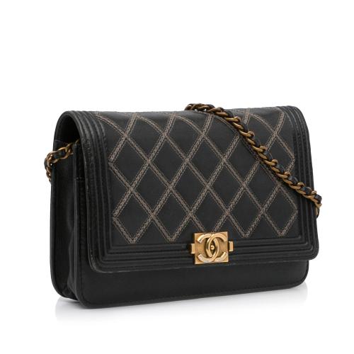 Chanel Quilted Boy Wallet On Chain