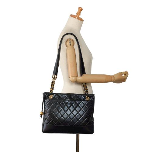 Chanel Quilted CC Lambskin Shoulder Bag