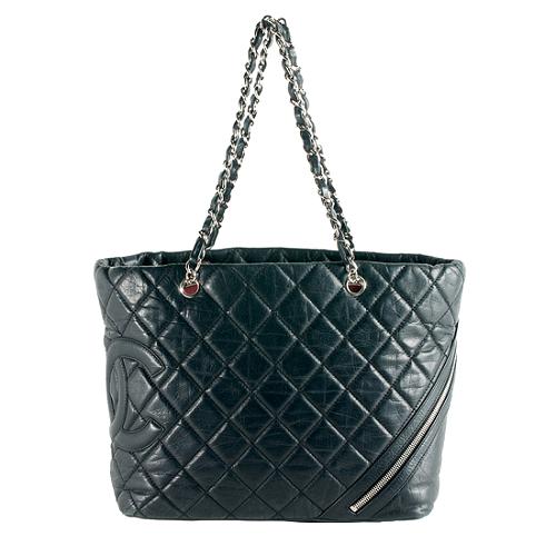 Chanel Quilted Calfskin Cotton Club Tote
