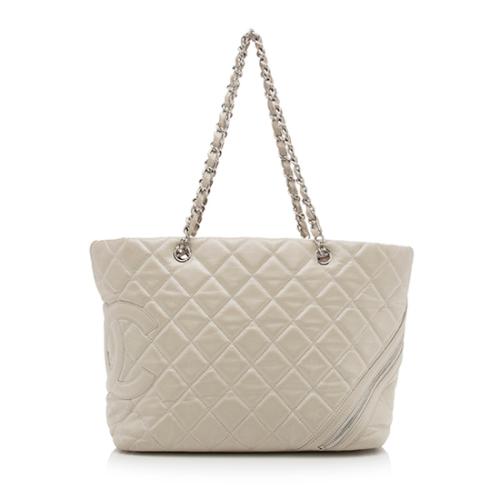 Chanel Quilted Calfskin Cotton Club Tote