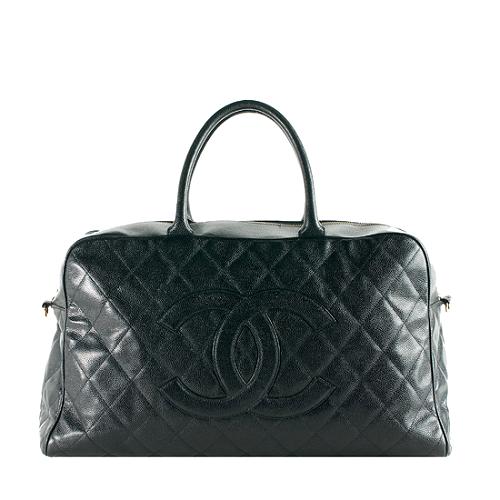 Chanel Quilted Caviar Duffle Bag