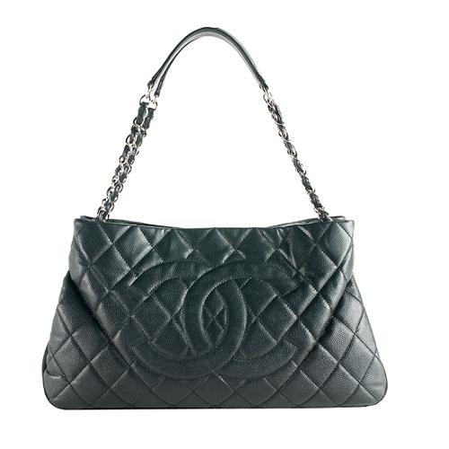 Chanel Quilted Caviar Leather Expandable Ligne Tote