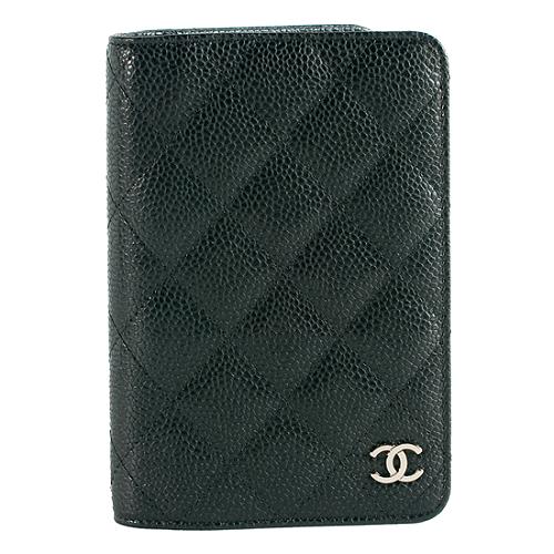 Chanel Quilted Caviar Leather Small Agenda Cover