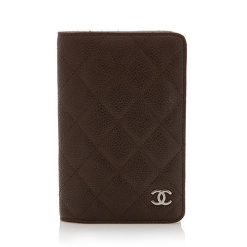 Chanel Quilted Caviar Leather Small Agenda Cover