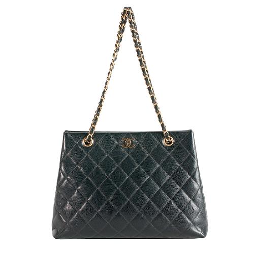 Chanel Quilted Caviar Leather Tote