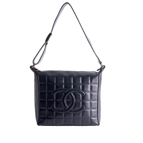 Chanel Quilted Chocolate Bar Camera Shoulder Handbag